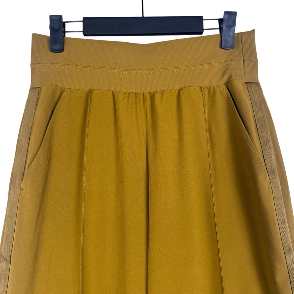 Athleta Nolita Wide Legs Pants Size 4 Brass Yellow Pull On Elastic Waistband - Picture 2 of 7